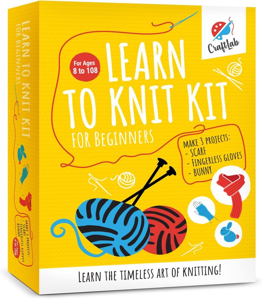 stitch and reminisce learn to knit kit